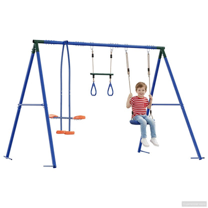 Houpací Set Na Zahradu Vícebarevný 263 X 185 X 185 Cm Ocel A Pe
