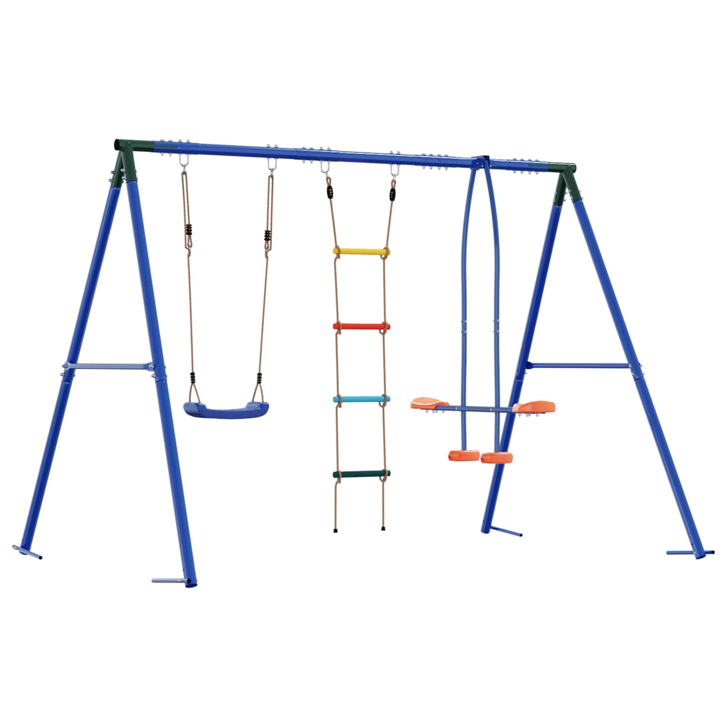 Houpací Set Na Zahradu Vícebarevný 263 X 185 X 185 Cm Ocel A Pe