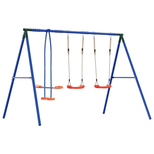 Houpací Set Na Zahradu Vícebarevný 263 X 185 X 185 Cm Ocel A Pe