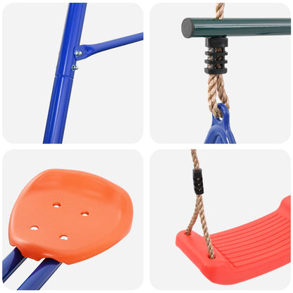 Houpací Set Na Zahradu Vícebarevný 263 X 185 X 185 Cm Ocel A Pe