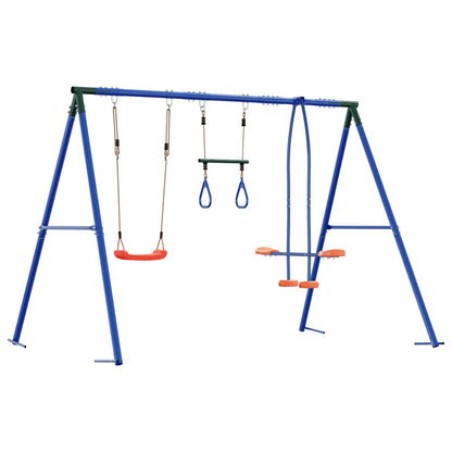 Houpací Set Na Zahradu Vícebarevný 263 X 185 X 185 Cm Ocel A Pe