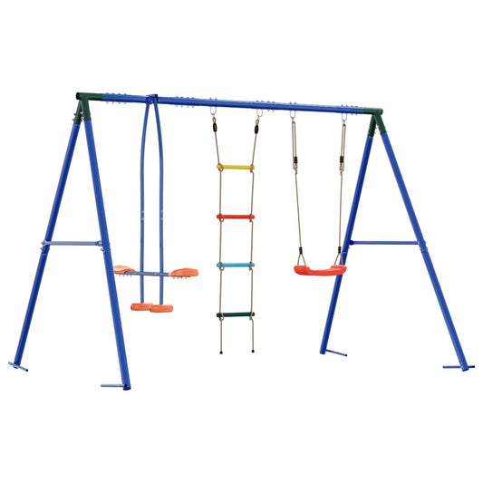 Houpací Set Na Zahradu Vícebarevný 263 X 185 X 185 Cm Ocel A Pe