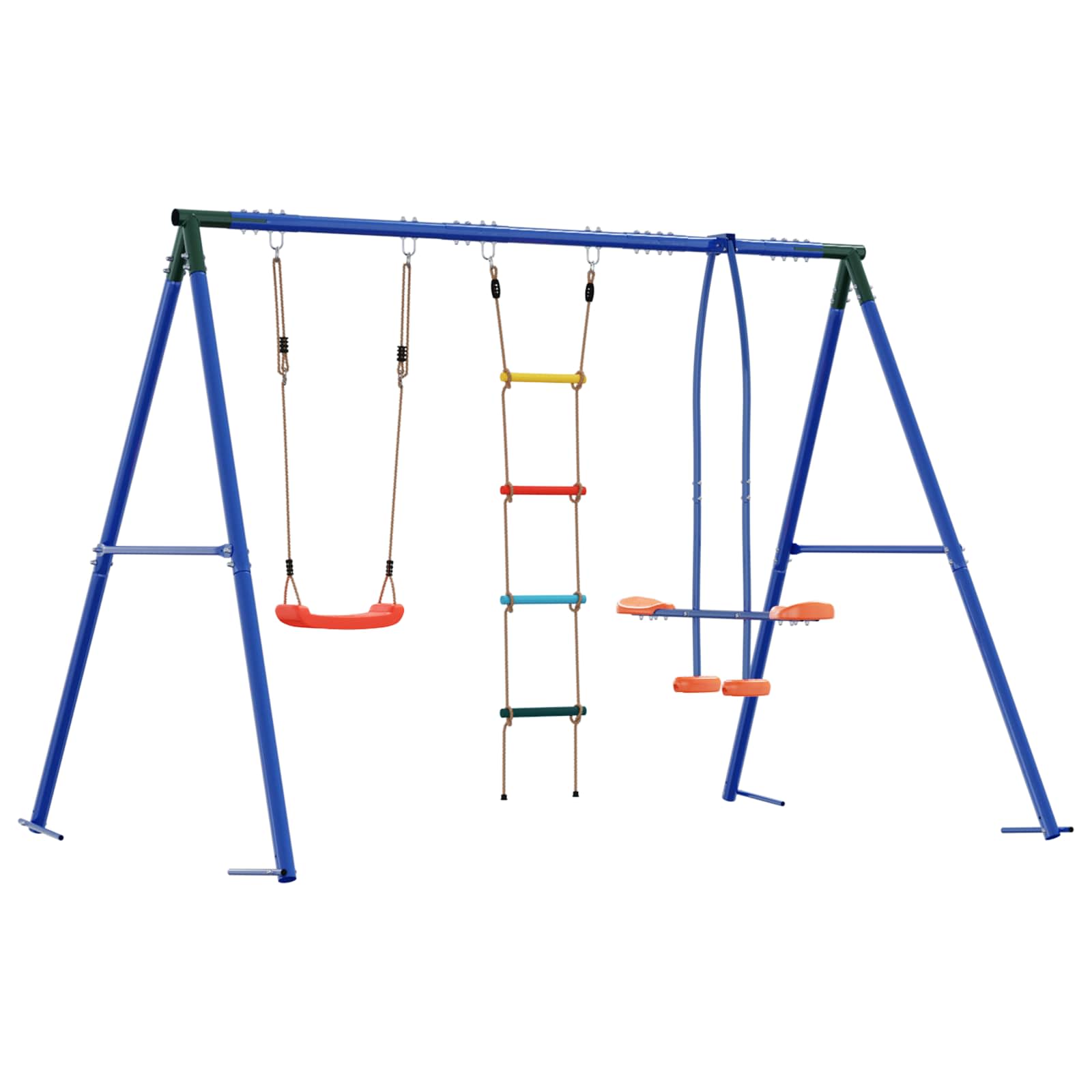 Houpací Set Na Zahradu Vícebarevný 263 X 185 X 185 Cm Ocel A Pe