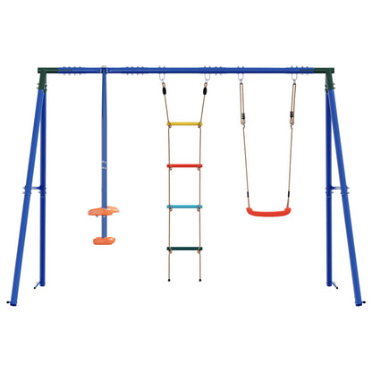 Houpací Set Na Zahradu Vícebarevný 263 X 185 X 185 Cm Ocel A Pe