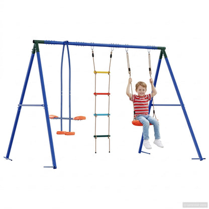 Houpací Set Na Zahradu Vícebarevný 263 X 185 X 185 Cm Ocel A Pe