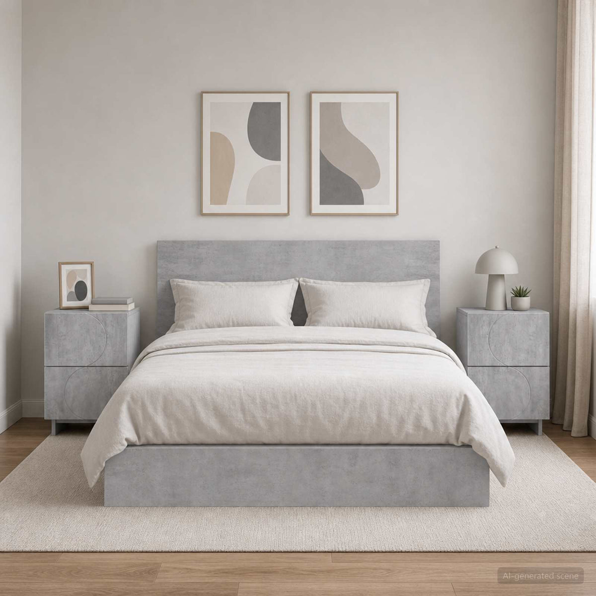 Noční Skříňka 2 Ks 33,5 X 34,5 X 50 Cm Kompozitní Dřevo