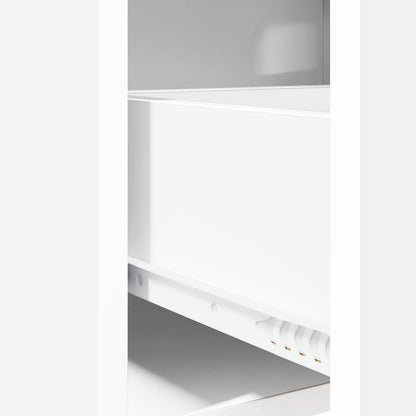 Noční Stolky 2 Pcs Bílá 40 X 30 X 60 Cm Kompozitní Dřevo
