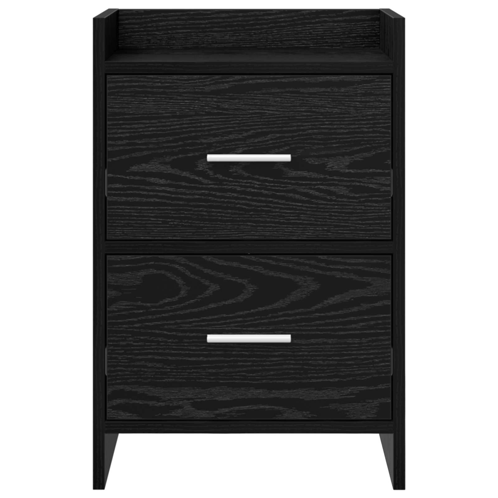 Noční Stolky 2 Pcs Černý Dub 40 X 30 X 60 Cm Kompozitní Dřevo