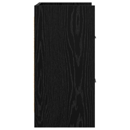 Noční Stolky 2 Pcs Černý Dub 40 X 30 X 60 Cm Kompozitní Dřevo