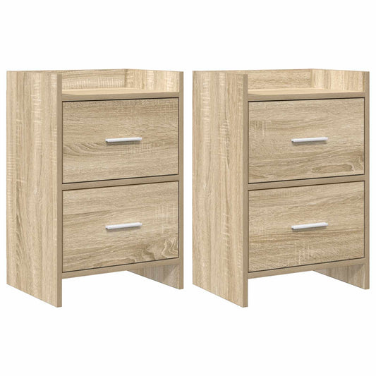 Noční Stolky 2 Pcs Dub Sonoma 40 X 30 X 60 Cm Kompozitní Dřevo