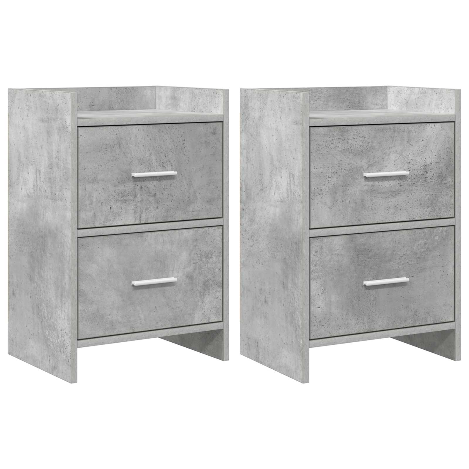 Noční Stolky 2 Pcs Betonově Šedá 40 X 30 X 60 Cm
