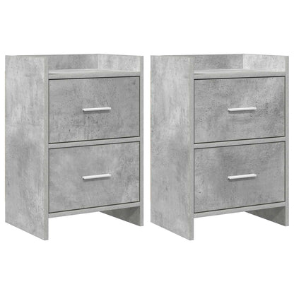 Noční Stolky 2 Pcs Betonově Šedá 40 X 30 X 60 Cm