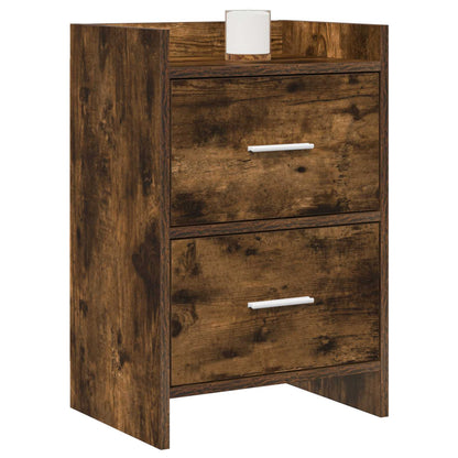 Noční Stolky 2 Pcs Kouřový Dub 40 X 30 X 60 Cm Kompozitní Dřevo