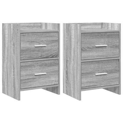 Noční Stolky 2 Pcs Šedý Sonoma 40 X 30 X 60 Cm Kompozitní Dřevo