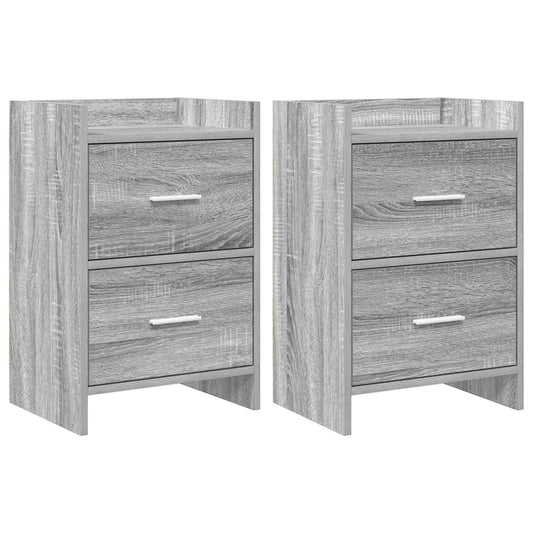 Noční Stolky 2 Pcs Šedý Sonoma 40 X 30 X 60 Cm Kompozitní Dřevo