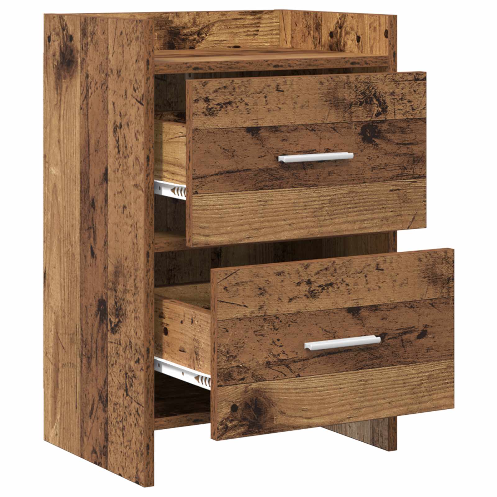 Noční Stolky 2 Pcs Staré Dřevo 40 X 30 X 60 Cm Kompozitní Dřevo