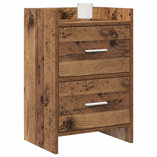 Noční Stolky 2 Pcs Staré Dřevo 40 X 30 X 60 Cm Kompozitní Dřevo