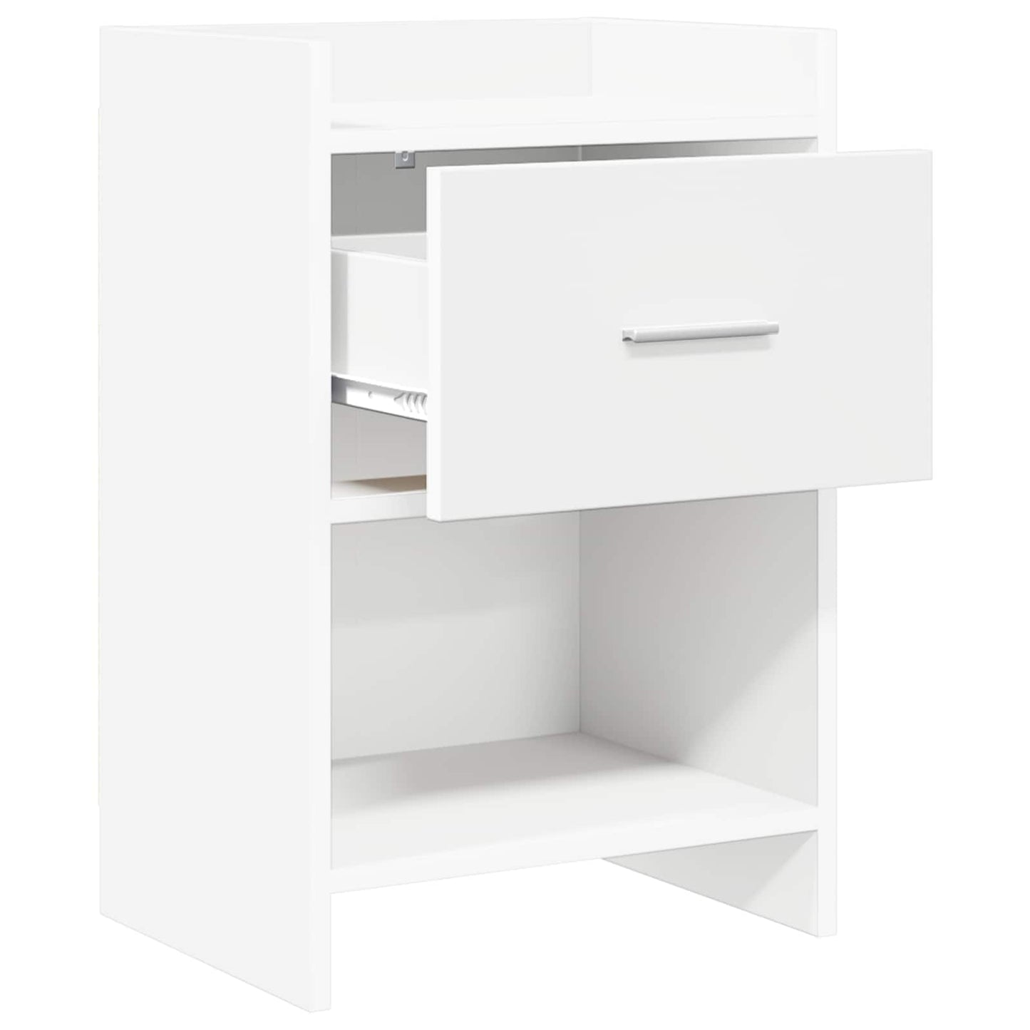 Noční Stolky 2 Pcs Bílá 40 X 30 X 60 Cm Kompozitní Dřevo