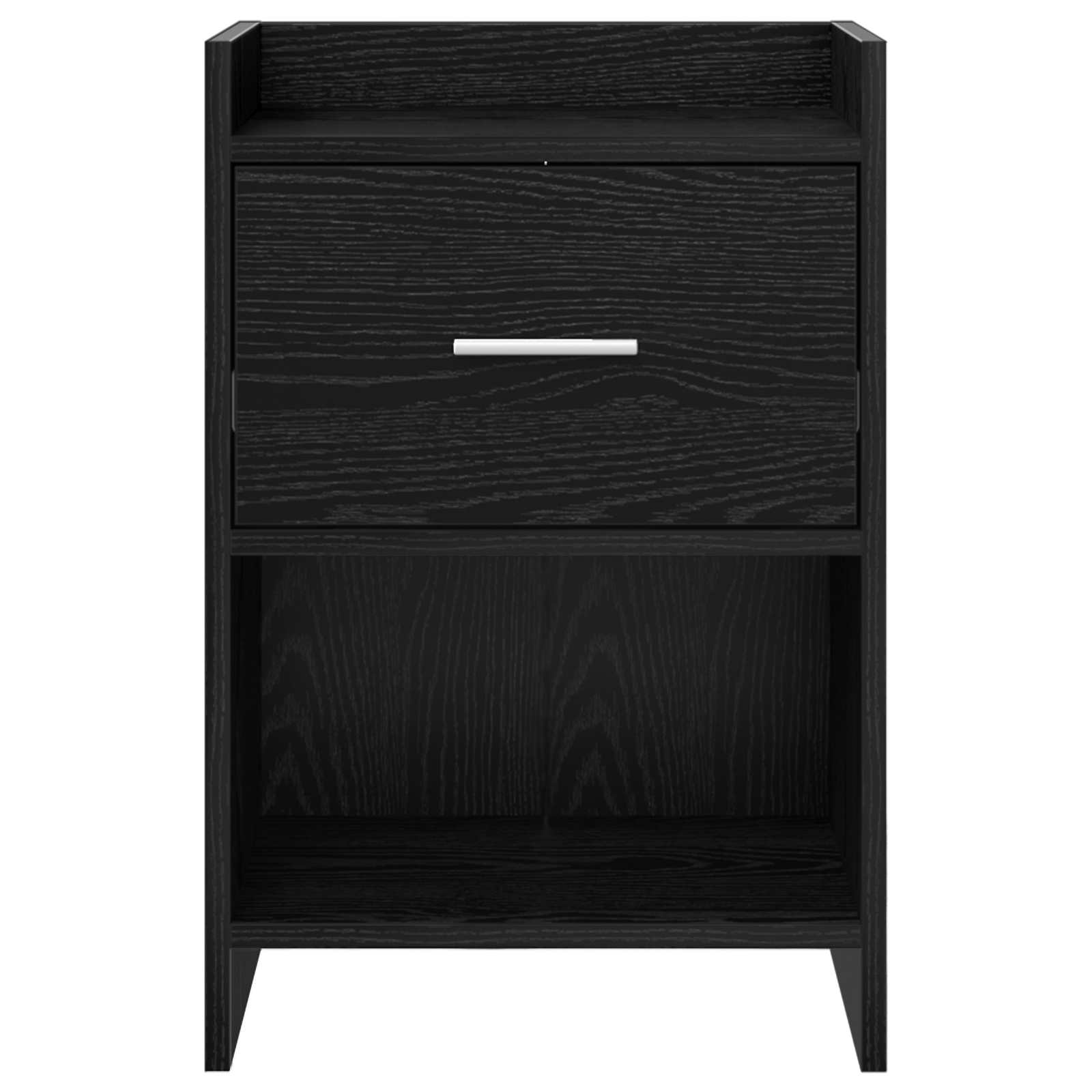 Noční Stolky 2 Pcs Černý Dub 40 X 30 X 60 Cm Kompozitní Dřevo