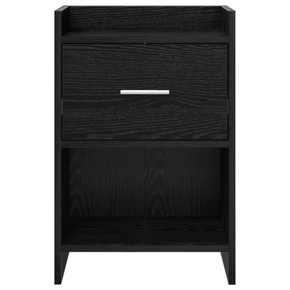 Noční Stolky 2 Pcs Černý Dub 40 X 30 X 60 Cm Kompozitní Dřevo