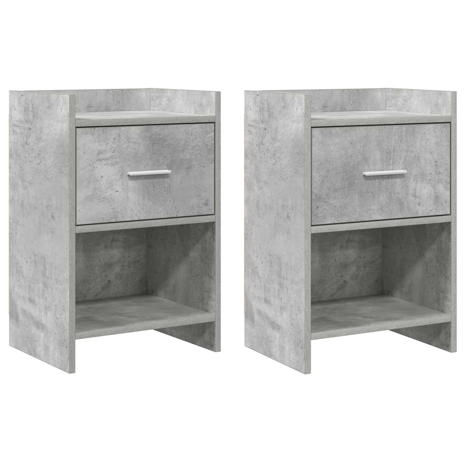Noční Stolky 2 Pcs Betonově Šedá 40 X 30 X 60 Cm