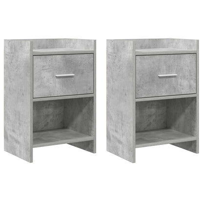 Noční Stolky 2 Pcs Betonově Šedá 40 X 30 X 60 Cm