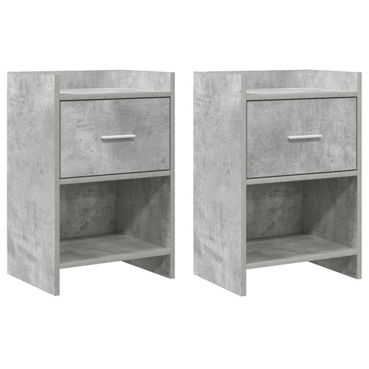 Noční Stolky 2 Pcs Betonově Šedá 40 X 30 X 60 Cm