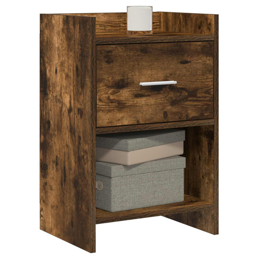 Noční Stolky 2 Pcs Kouřový Dub 40 X 30 X 60 Cm Kompozitní Dřevo