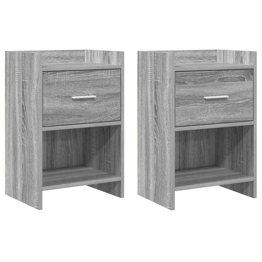 Noční Stolky 2 Pcs Šedý Sonoma 40 X 30 X 60 Cm Kompozitní Dřevo