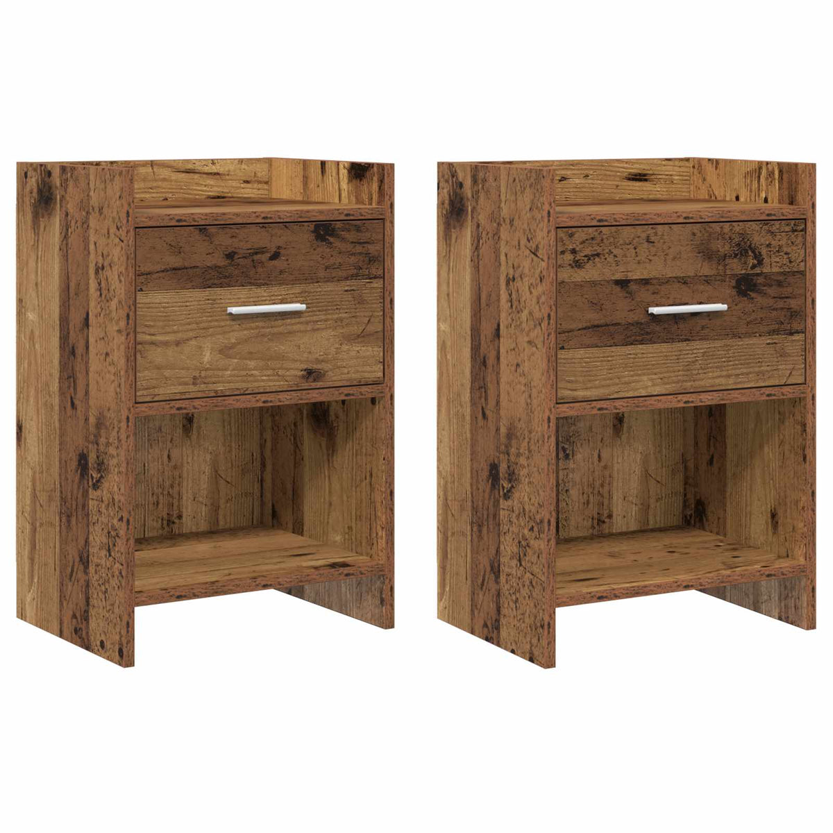 Noční Stolky 2 Pcs Staré Dřevo 40 X 30 X 60 Cm Kompozitní Dřevo