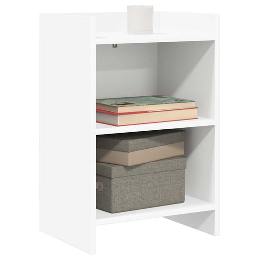 Noční Stolky 2 Pcs Bílá 40 X 30 X 60 Cm Kompozitní Dřevo