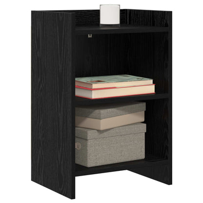Noční Stolky 2 Pcs Černý Dub 40 X 30 X 60 Cm Kompozitní Dřevo