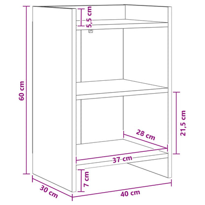 Noční Stolky 2 Pcs Dub Sonoma 40 X 30 X 60 Cm Kompozitní Dřevo