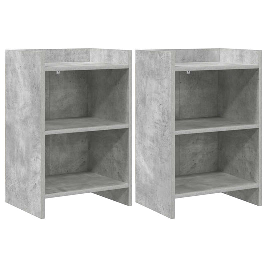 Noční Stolky 2 Pcs Betonově Šedá 40 X 30 X 60 Cm