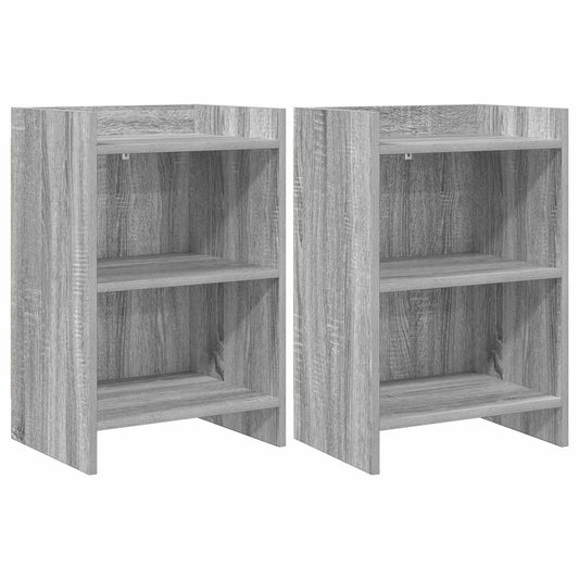 Noční Stolky 2 Pcs Šedý Sonoma 40 X 30 X 60 Cm Kompozitní Dřevo