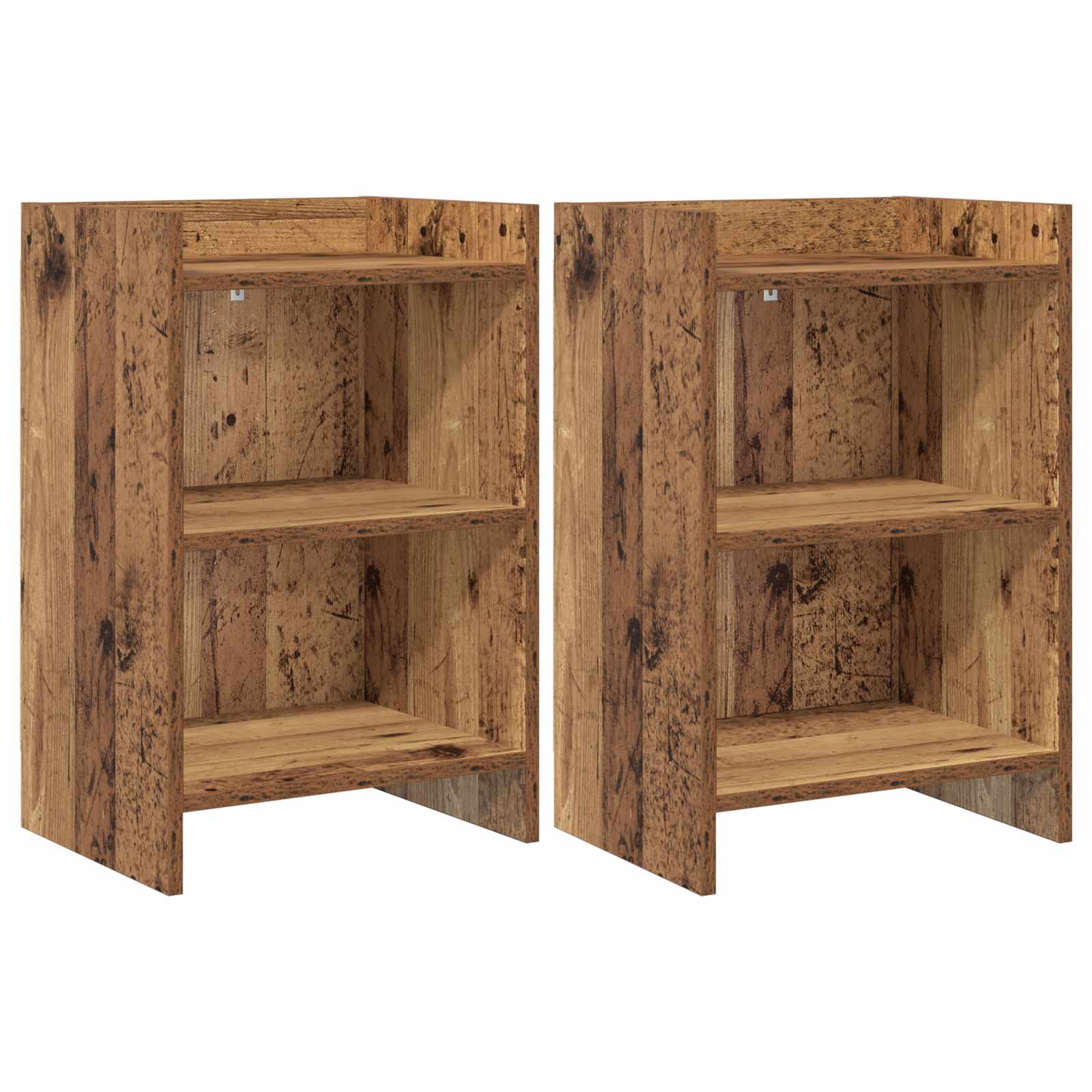 Noční Stolky 2 Pcs Staré Dřevo 40 X 30 X 60 Cm Kompozitní Dřevo