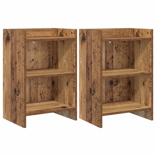 Noční Stolky 2 Pcs Staré Dřevo 40 X 30 X 60 Cm Kompozitní Dřevo