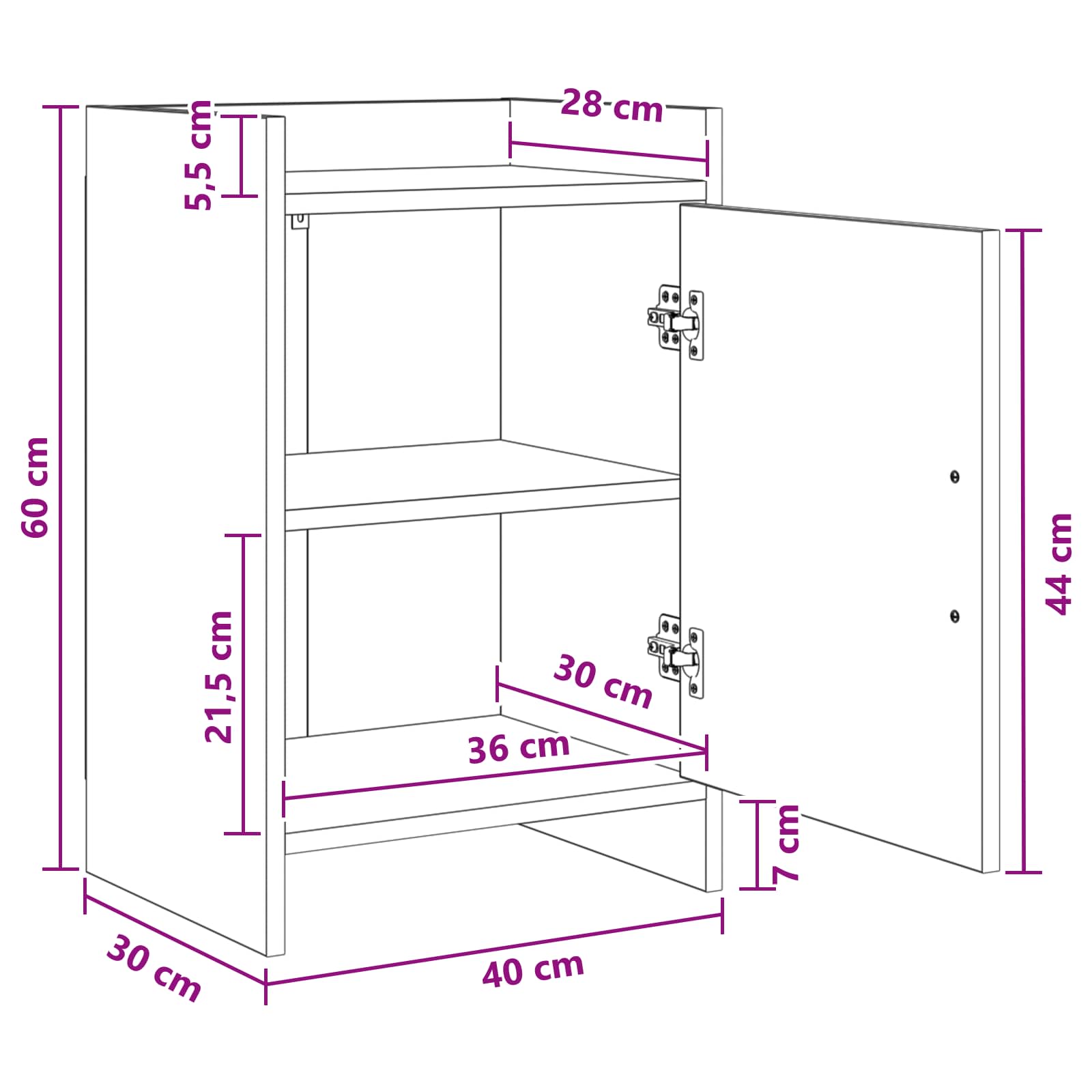 Noční Stolky Dub Sonoma 40 X 30 X 60 Cm Kompozitní Dřevo