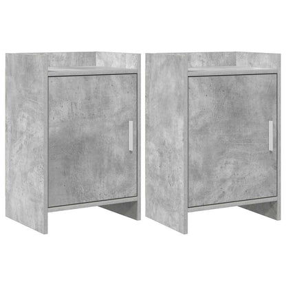 Noční Stolky 2 Pcs Betonově Šedá 40 X 30 X 60 Cm