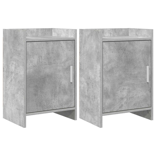 Noční Stolky 2 Pcs Betonově Šedá 40 X 30 X 60 Cm