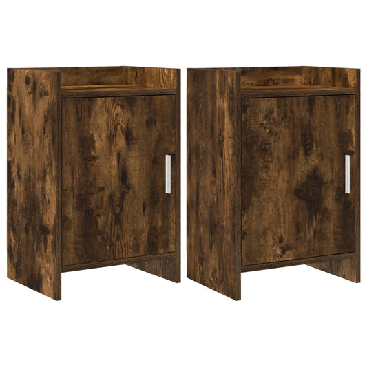Noční Stolky 2 Pcs Kouřový Dub 40 X 30 X 60 Cm Kompozitní Dřevo