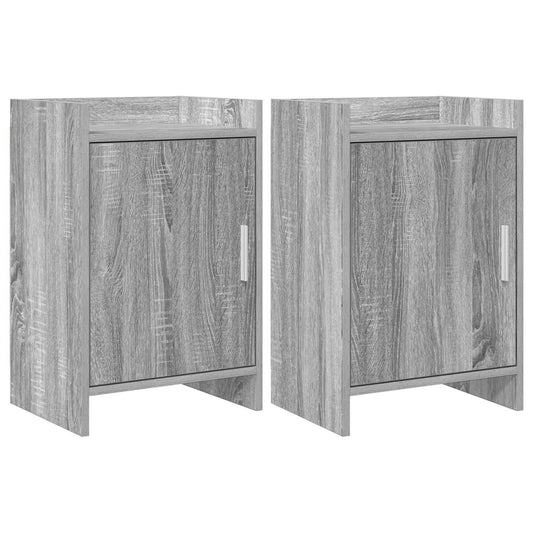 Noční Stolky 2 Pcs Šedý Sonoma 40 X 30 X 60 Cm Kompozitní Dřevo