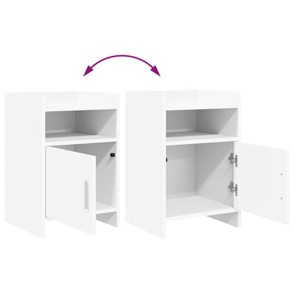 Noční Stolky 2 Pcs Bílá 40 X 36 X 60 Cm Kompozitní Dřevo