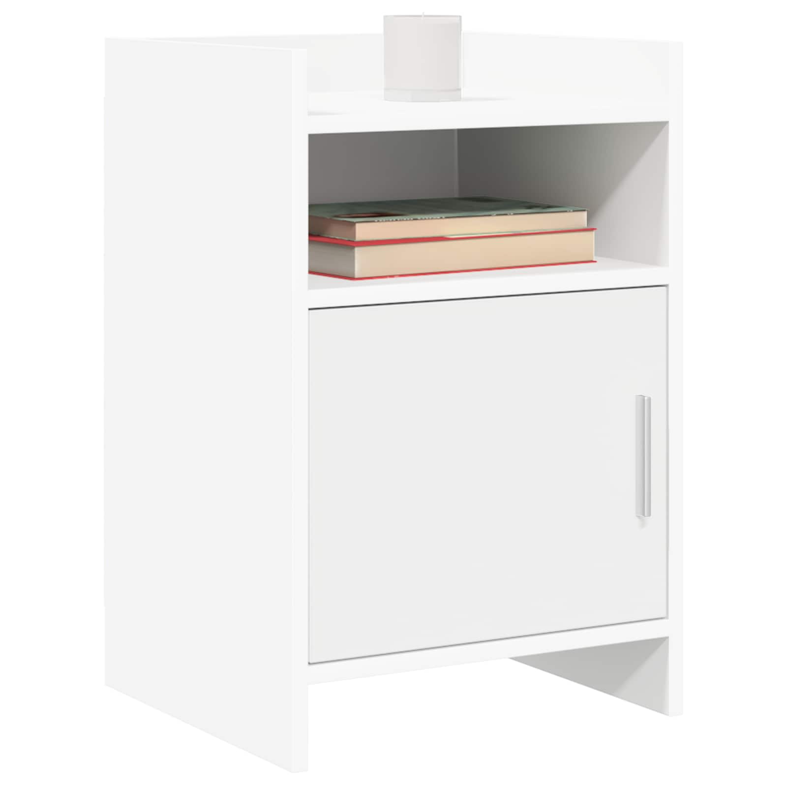 Noční Stolky 2 Pcs Bílá 40 X 36 X 60 Cm Kompozitní Dřevo