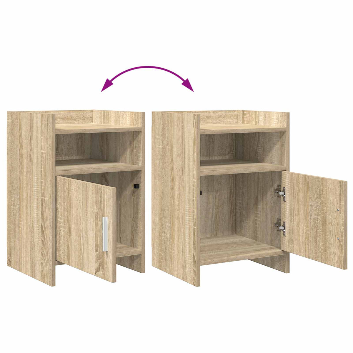 Noční Stolky 2 Pcs Dub Sonoma 40 X 36 X 60 Cm Kompozitní Dřevo