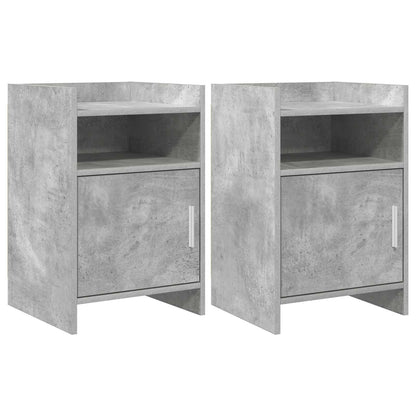 Noční Stolky 2 Pcs Betonově Šedá 40 X 36 X 60 Cm