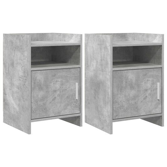 Noční Stolky 2 Pcs Betonově Šedá 40 X 36 X 60 Cm