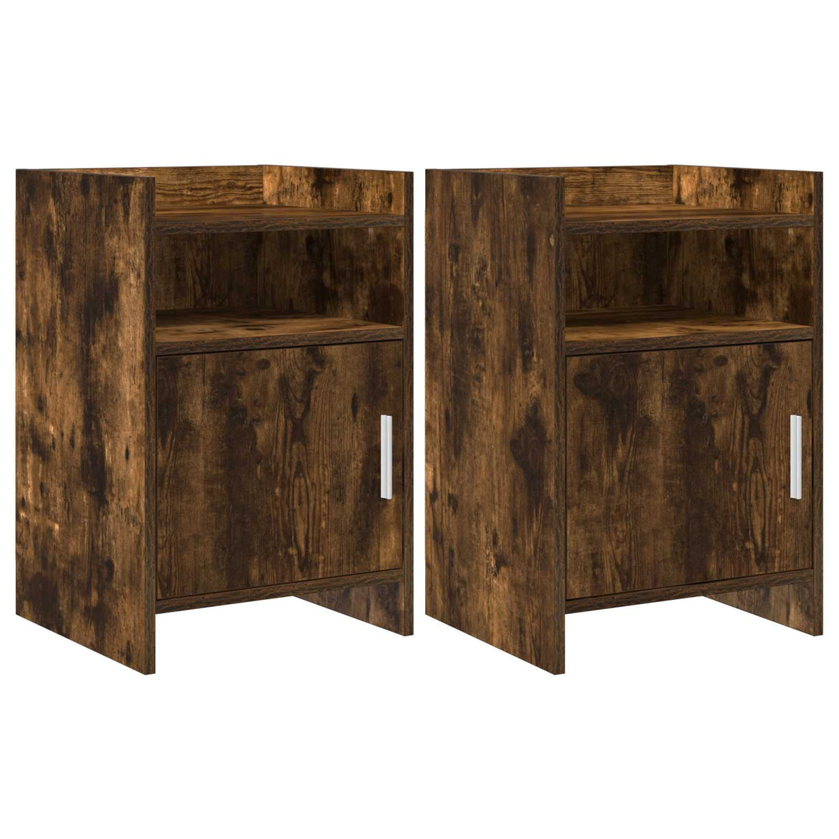 Noční Stolky 2 Pcs Kouřový Dub 40 X 36 X 60 Cm Kompozitní Dřevo