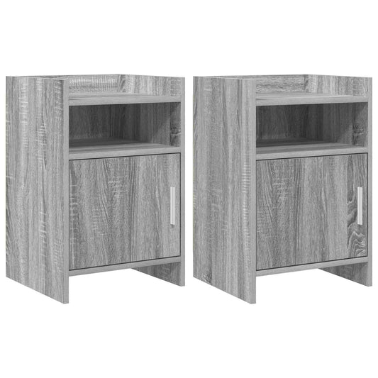 Noční Stolky 2 Pcs Šedý Sonoma 40 X 36 X 60 Cm Kompozitní Dřevo