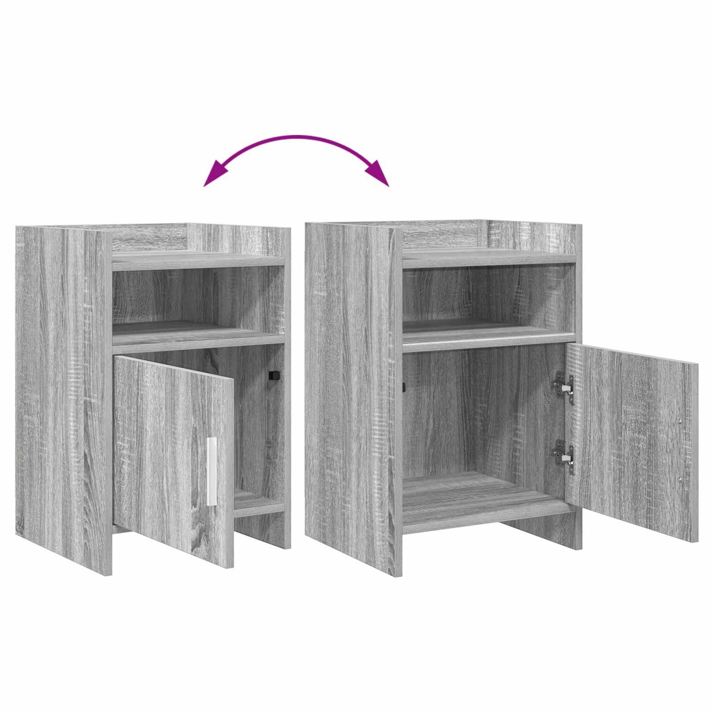 Noční Stolky 2 Pcs Šedý Sonoma 40 X 36 X 60 Cm Kompozitní Dřevo